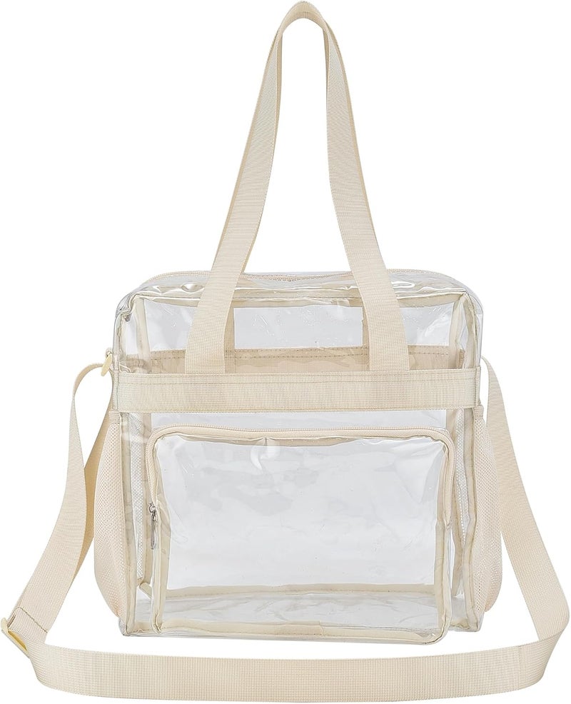 USPECLARE Clear Bag for Stadium Events, 12x6x12 Transparent Stadium Messenger Bag for Concerts, Work, Sports Games, Gym - Image 4